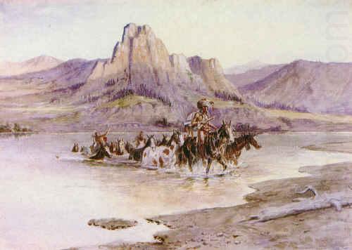 Charles M Russell Return of the Horse Thieves china oil painting image